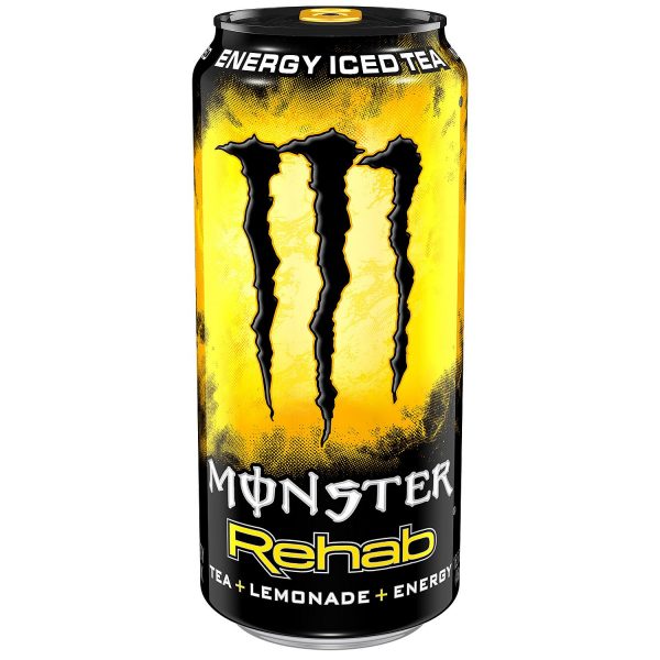 BEBIDA ENERGIZANTE REHAB MONSTER TEA + LEMONADA 458 ML 