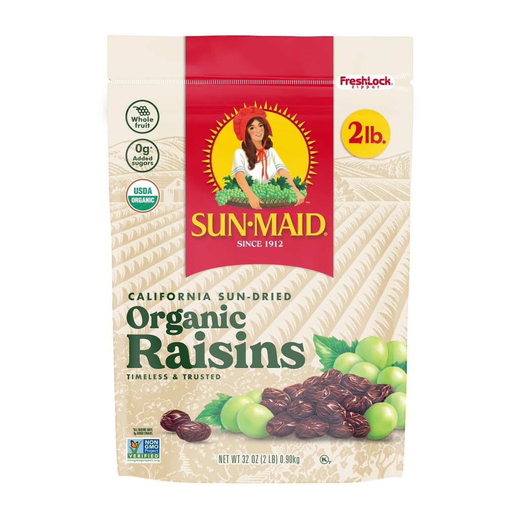PASAS SUN-MAID ORGANICAS 0.90 KG