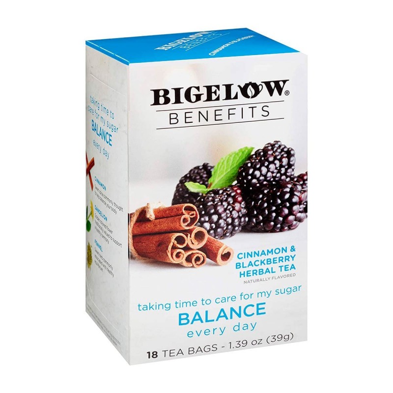 TE BIGELOW CINNAMON & BLACKBERRY 18 TEA BAGS 39 GR
