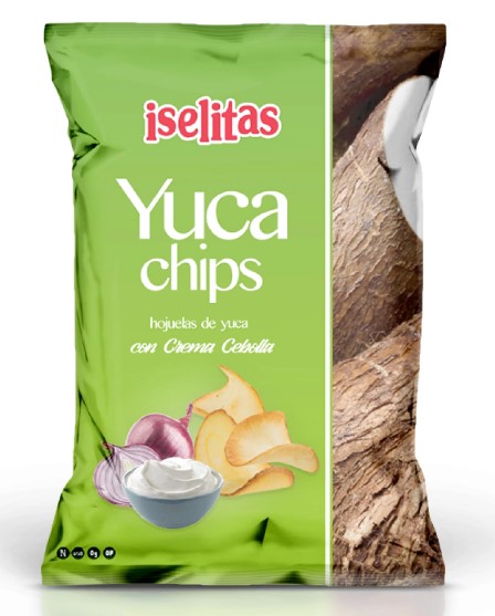 YUCA ISELITAS CHIPS CON CREMA DE CEBOLLLA 180 GR
