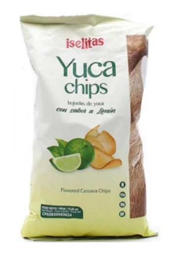 YUCA ISELITAS CHIPS SABOR A LIMON 180 GR