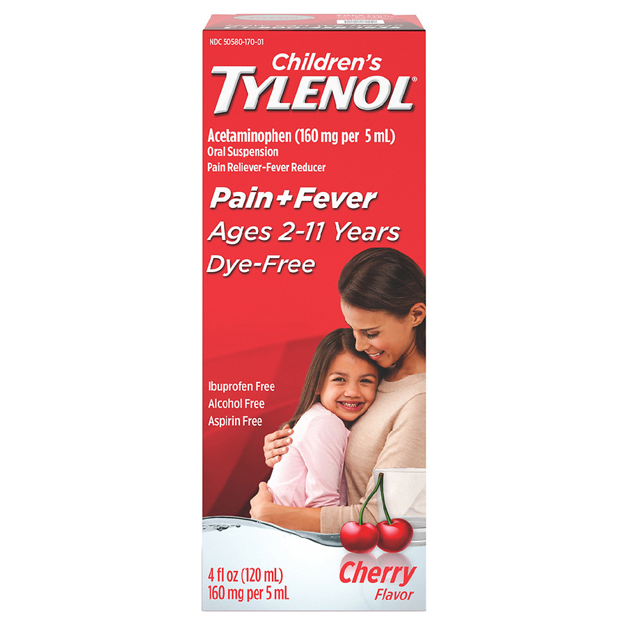ACETAMINOFEN TYLENOL CHILDREN AGE 2-11 YEARS CHERRY 120 ML