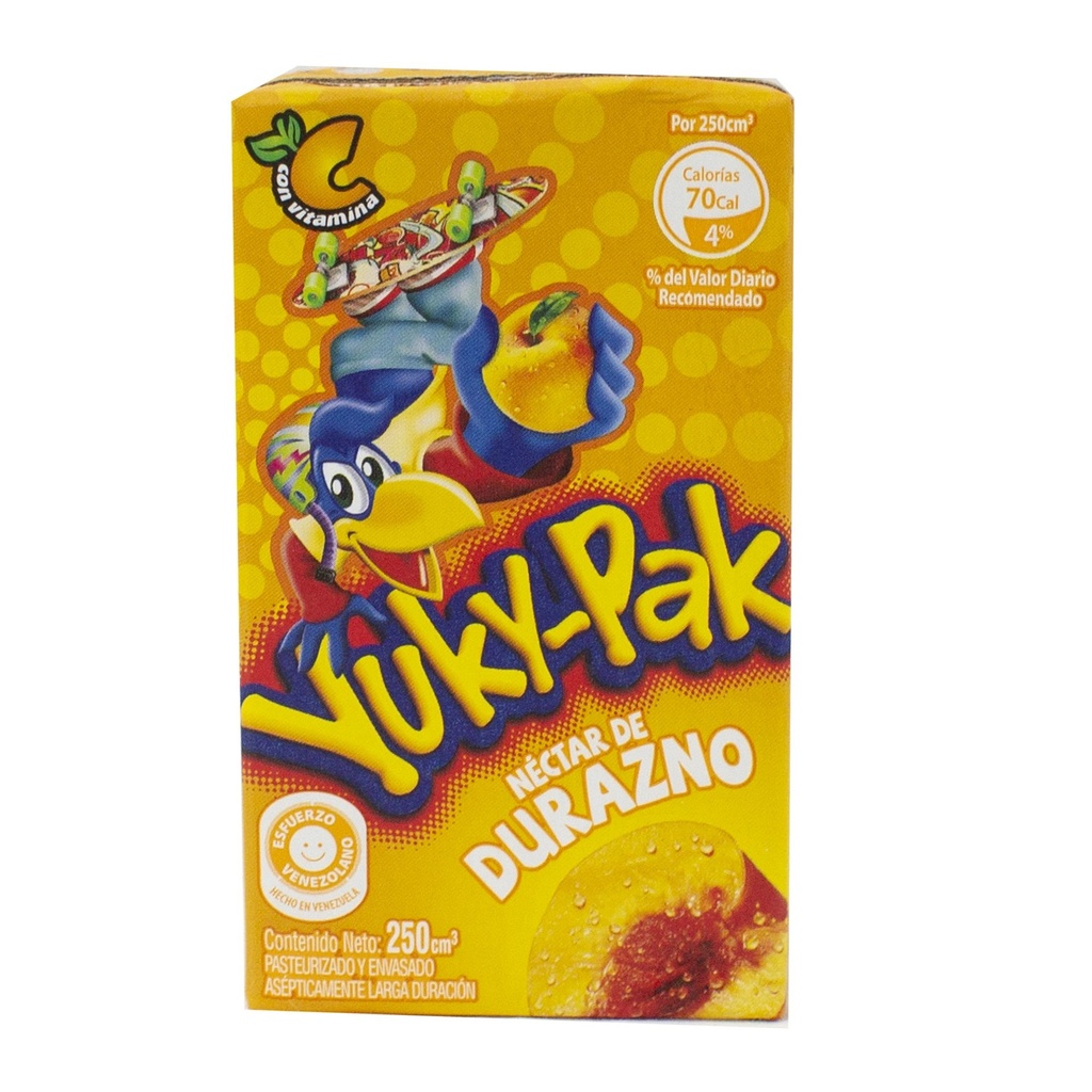 JUGO YUKY-PACK DURAZNO 250 ML