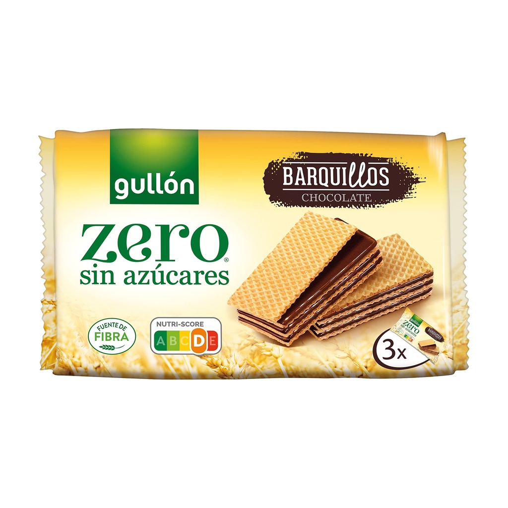 BARQUILLOS CHOCO ZERO SUGAR FREE GULLON 180 GR