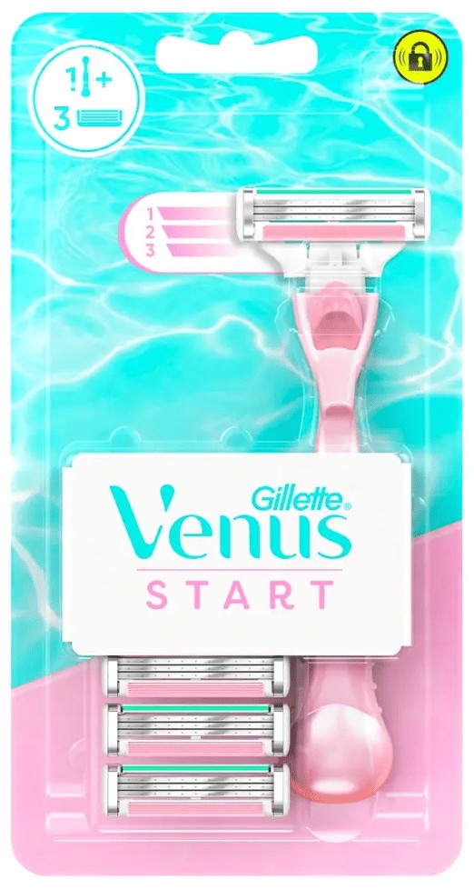 AFEITADORA GILLETTE VENUS START 3 CARTUCHOS