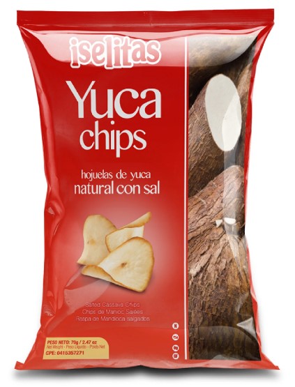 YUCA ISELITAS CHIPS CON SAL 70 GR
