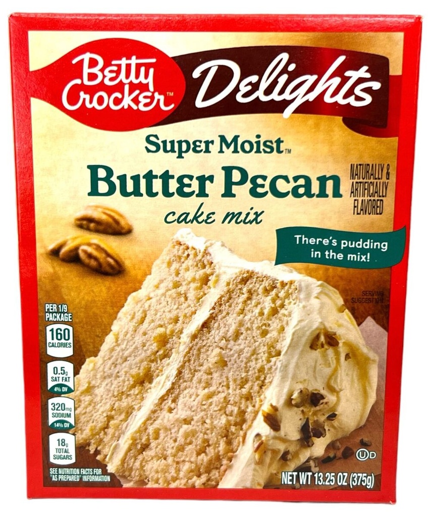 MEZCLA PARA TORTA BETTY CROCKER 375 GR SUPER MOIST BUTTER PECAN