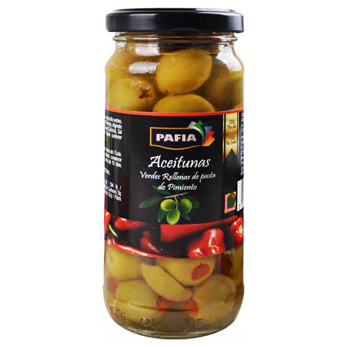 ACEITUNAS PAFIA VERDES RELLENAS DE PIMENTO 235 GR