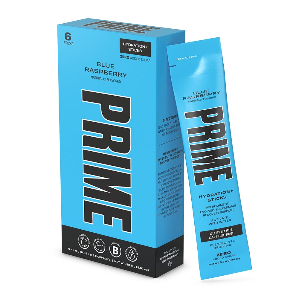 BEBIDA PRIME HYDRATION 6 STICKS BLUE RASPBERRY