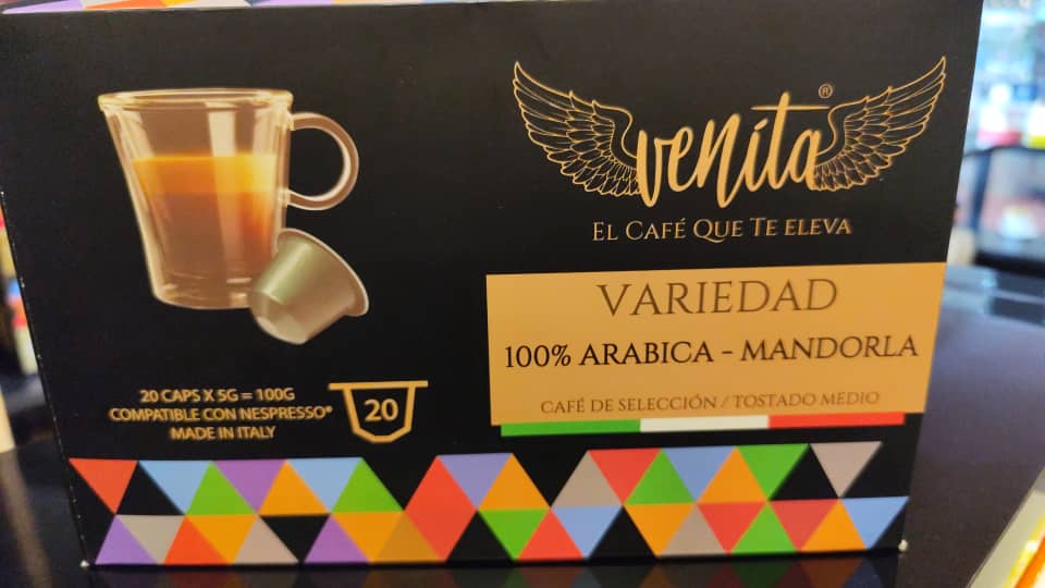 CAPSULAS DE CAFE VENITA 100% ARABICA - MANDORLA 20 CAPS 100 GR