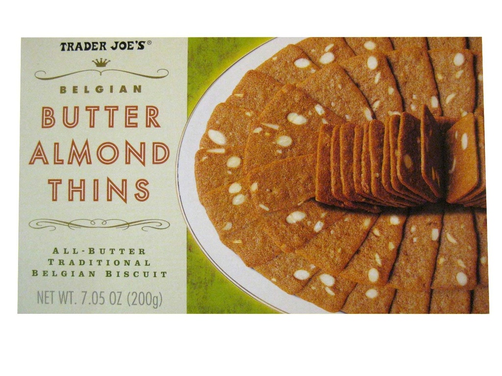 GALLETAS BELGIAN TRADER JOES BUTTER ALMOND THINS 200 GR