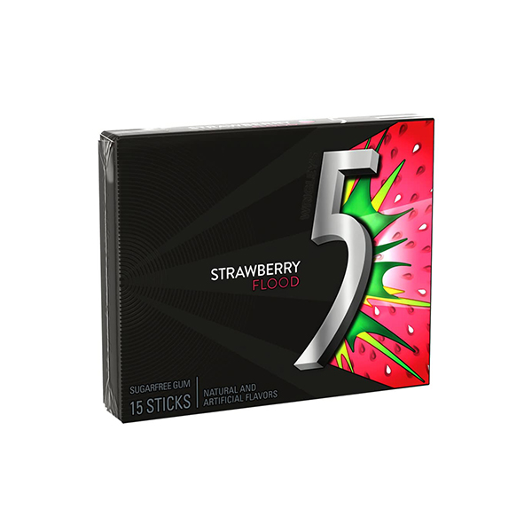 CHICLE FIVE STRAWBERRY 15 STICKS 40,5 GR