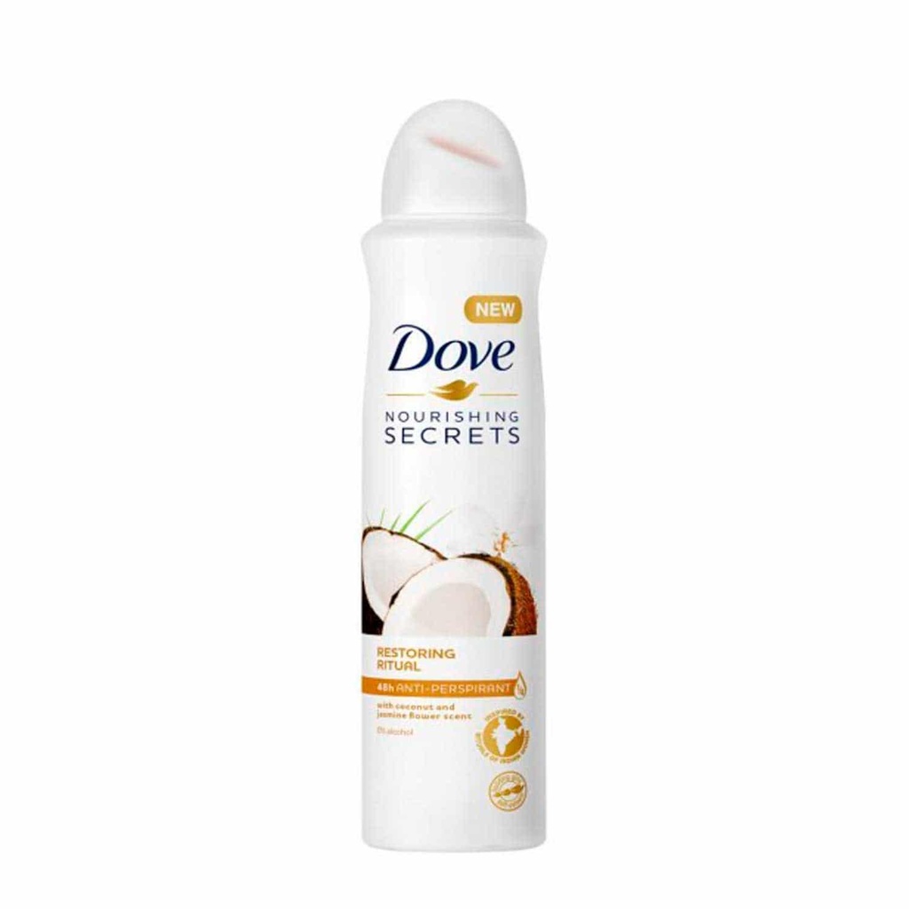 DESODORANTE DOVE EN SPRAY COCONUT JAZMIN 150 ML