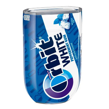 CHICLET ORBIT WHITE PEPPERMINT GUM