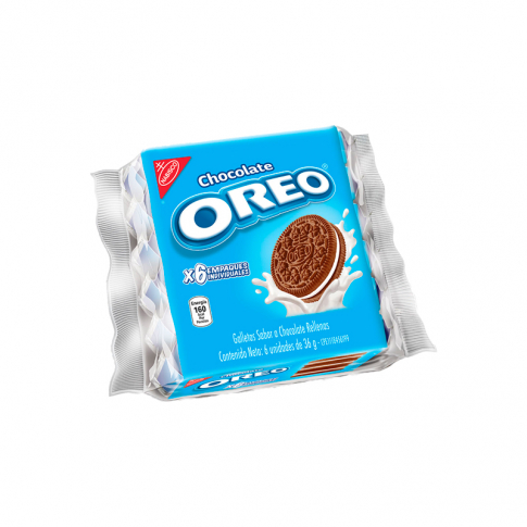 GALLETA NABISCO OREO CHOCOLATE 192 GR 6 EMPAQUES