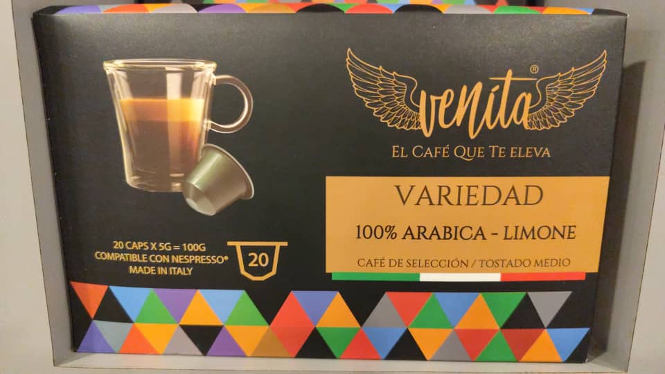 CAPSULAS DE CAFE VENITA BLEND - LIMONE 20 CAPS 100 GR
