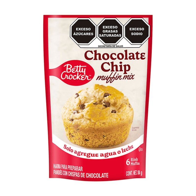 MEZCLA PARA PONQUE BETTY CROCKER MUFFIN MIX CHOCOLATE CHIP 184 GR