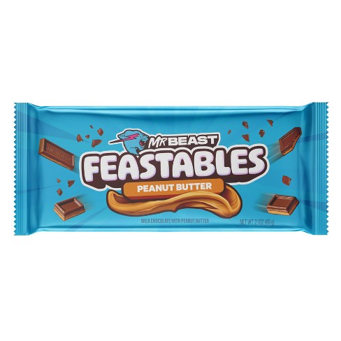 CHOCOLATE MR BEAST FEASTABLES PEANUT BUTTER 60 GR