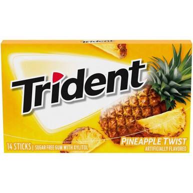 CHICLE TRIDENT PINEAPPLE TWIST 14 STICKS