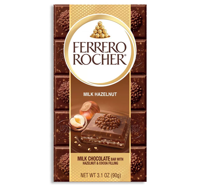 CHOCOLATE FERRERO ROCHER MILK HAZELNUT 90 GR