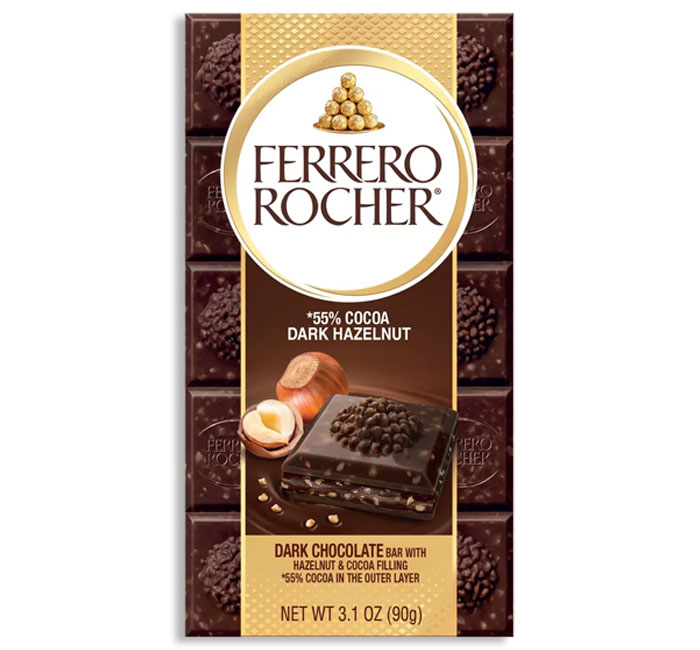 CHOCOLATE FERRERO ROCHER DARK HAZELNUT 90 GR