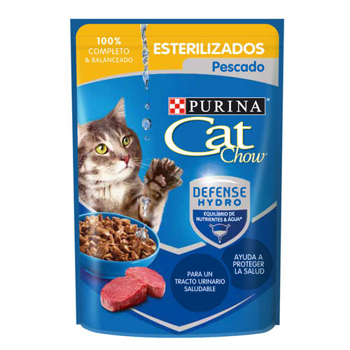 ALIMENTO HUMEDO CAT CHOW PURINA CON PESCADO 85 GR