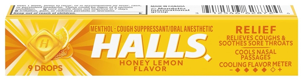 CARAMELOS HALLS HONEY LEMON FLAVOR 28 GR