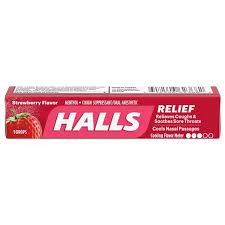 CARAMELOS HALLS STRAWBERRY FLAVOR 28 GR