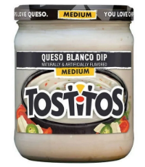 SALSA TOSTITOS DE QUESO BLANCO DIP 425.2 GR