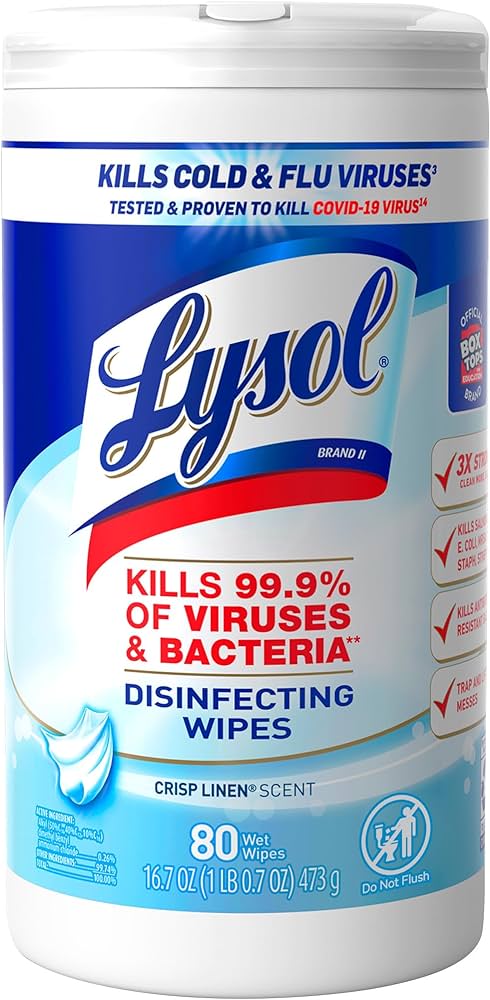 TOALLAS DESINFECTANTES LYSOL 72 WIPES OCEAN FRESH 510 GR