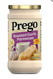 SALSA PREGO ALFREDO ROASTED GARLIC PARMESAN 411 GR