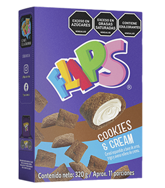 FLIPS COOKIES & CREAM DE CAJA 220 GR