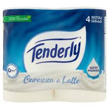 PAPEL HIGIENICO TENDERLY EMPAQUE 4 ROLLOS 250 HOJAS