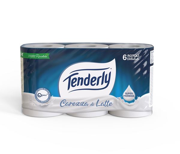 PAPEL HIGIENICO TENDERLY EMPAQUE 6 ROLLOS 250 HOJAS