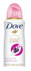 DESODORANTE DOVE EN SPRAY ACAI ADVANCED CARE 250 ML