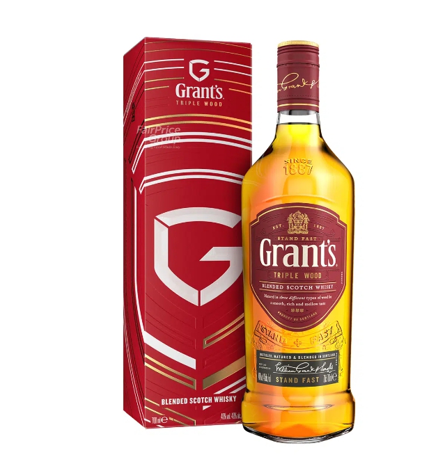 WHISKY TRIPLE WOOD 8 AÑO GRANTS 1 LT