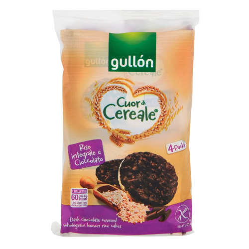 TORTITA DE ARROZ INTEGRAL CHOCOLATE NEGRO GULLON SIN GLUTEN 105 GR