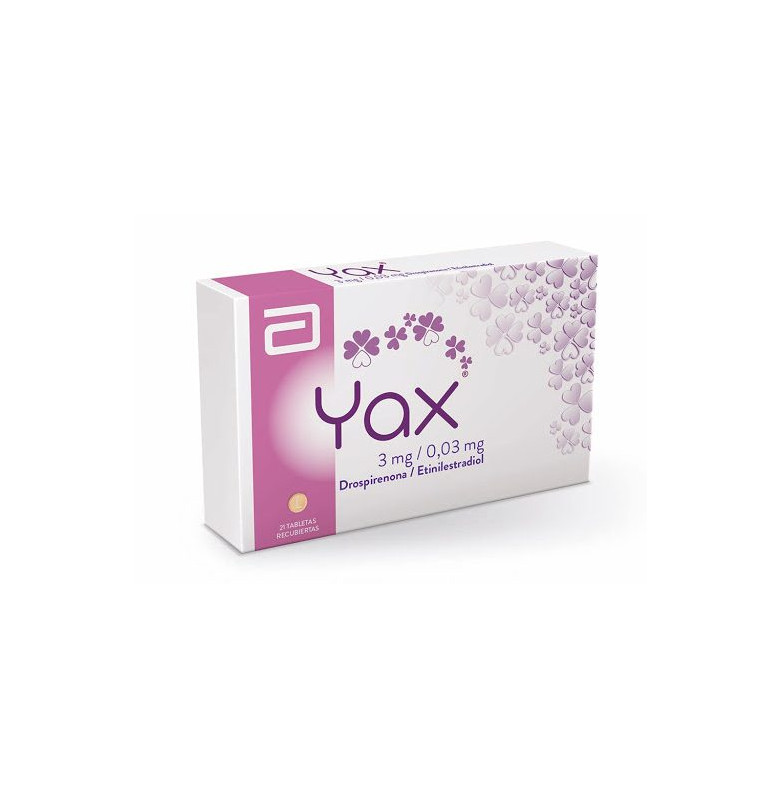 ANTICONCEPTIVO YAX 3MG/0.03MG 21 TAB | Bodegón Actual