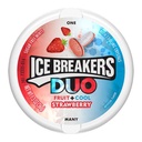 CARAMELO ICE BREAKERS  DUO FRUIT + COOL STRAWBERRY 42GR